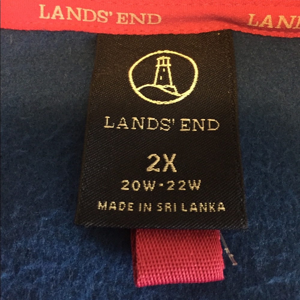 Lands End Fleece Pullover Zip Jacket - Picture 2 of 4